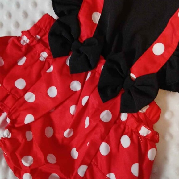3-6m Minnie Mouse Style Bubble Suit Baby Infant Christmas Polkadot - Picture 2 of 5